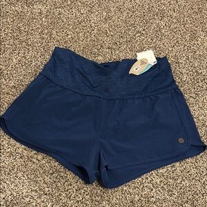 Prana Blue Athletic Shorts Soft Cotton Blend